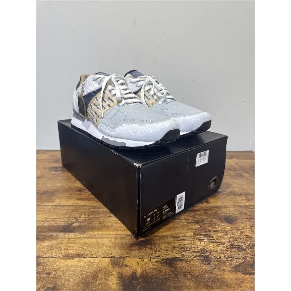 Reebok Classic Leather Garbstore "The Athletes" Men's Low Top White/Blue Sz 10